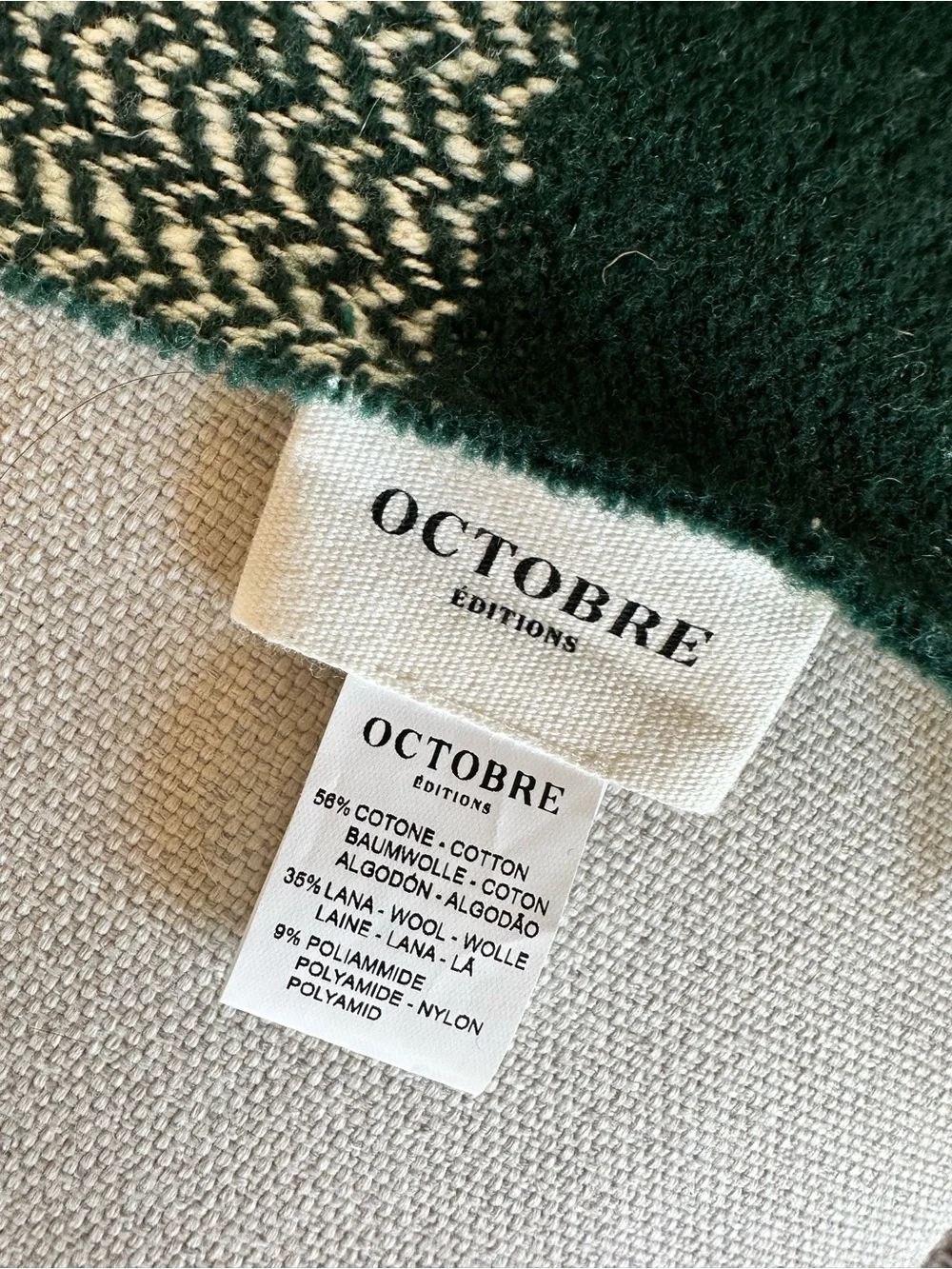 Men's Green Herringbone Scarf - Stylish Winter Accessory